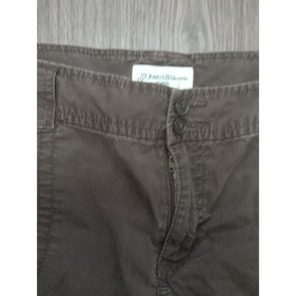 St Johns Bay Pants Womens Size 14 Petite Brown Stretch Capri Cropped - Picture 4 of 6